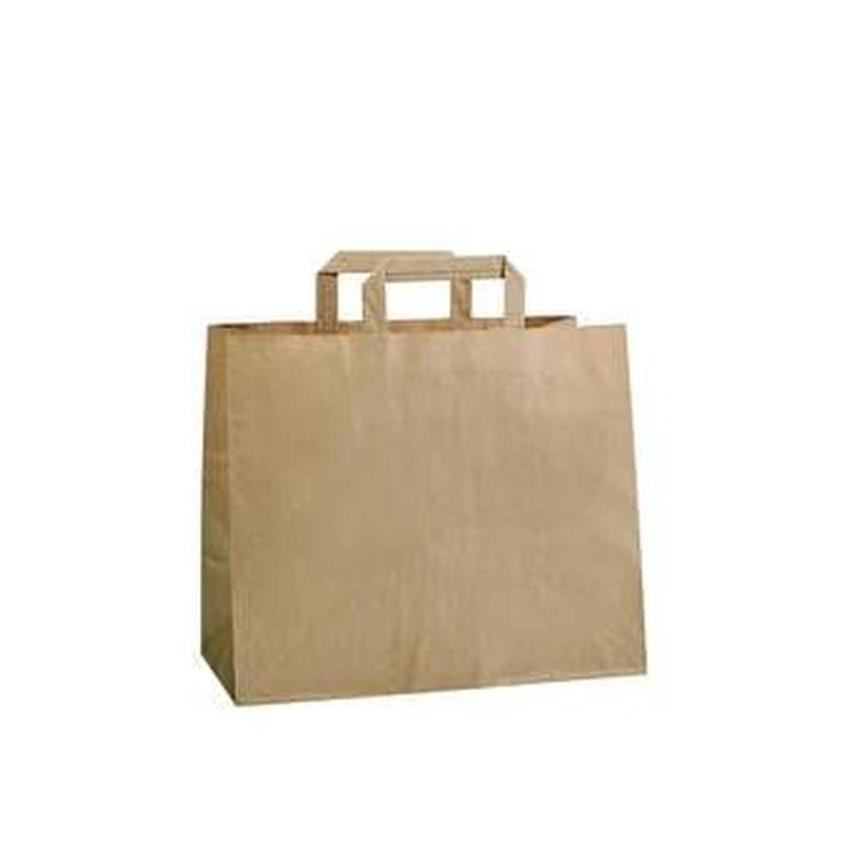 Sac kraft poignée plate