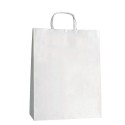 Sac en kraft blanc avec poignée bouclée