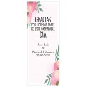 Autocollant de mariage personnalisé avec des fleurs