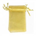 Bracelet fille dans sachet organza doré personnalisé pour communion