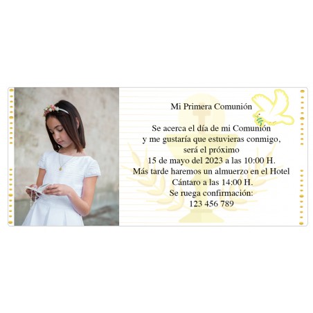 faire part communion fille