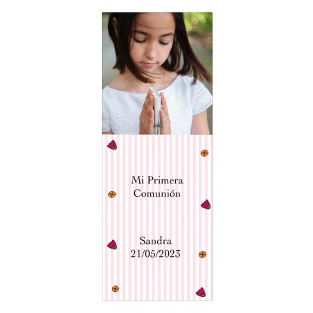 Autocollant De Communion Fille Personnalisé Avec Photo