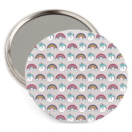 Miroir licorne dans un sac en organza personnalisé pour les invités