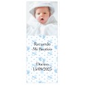 Sticker photo bleu clair personnalisé pour baptême