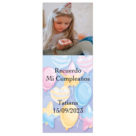 Autocollant photo d'anniversaire personnalisé
