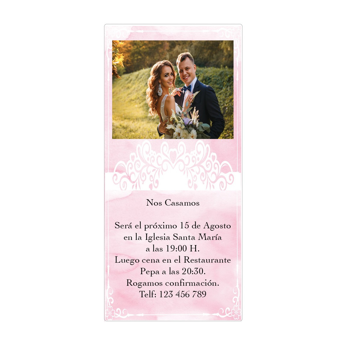 Invitations de mariage photo personnalisées à bas prix
