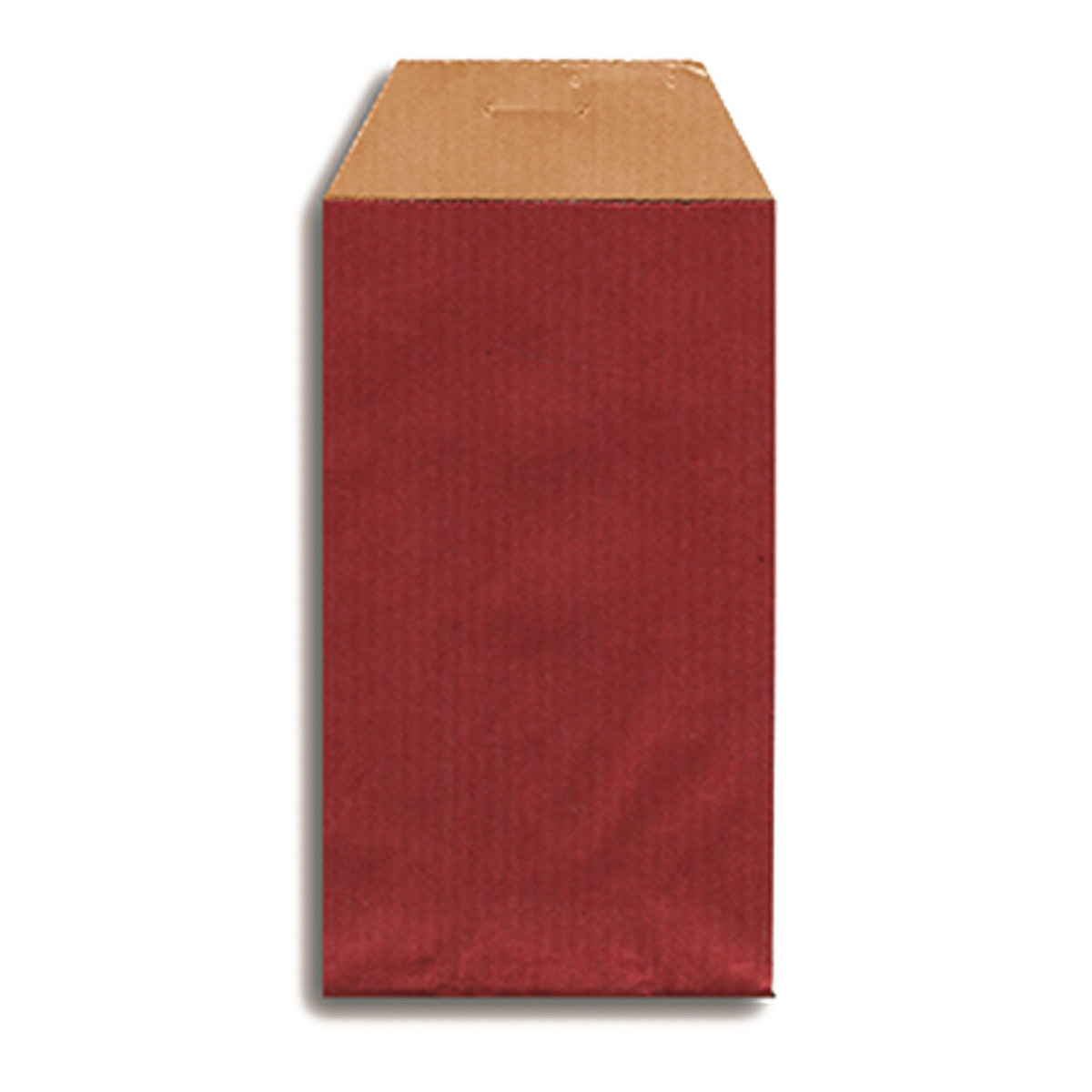 Sur enveloppe kraft rouge