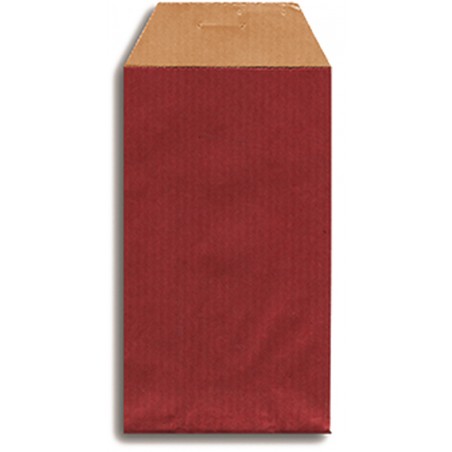 Sur enveloppe kraft rouge