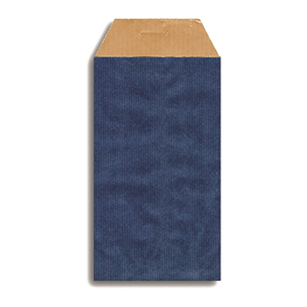Sur enveloppe kraft bleue