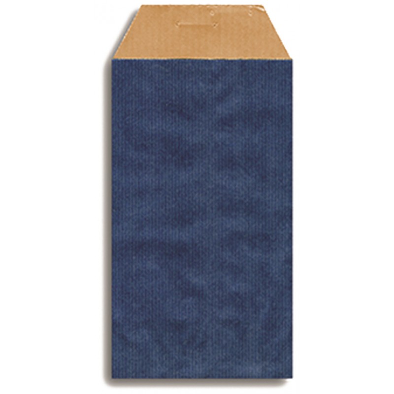 Sur enveloppe kraft bleue