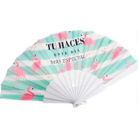 Porte-monnaie éventail et stylo dans une boîte flamenco personnalisée avec nom et date