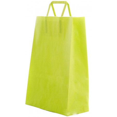 Sac En Papier Cellulosique Couleur Pistache Avec Poignée...