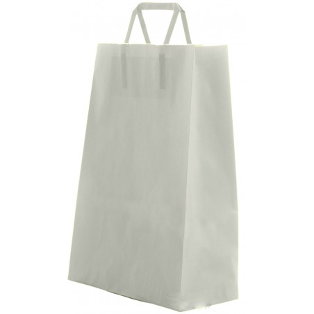 Sac En Papier Cellulosique Couleur Argent Avec Poignée Plate