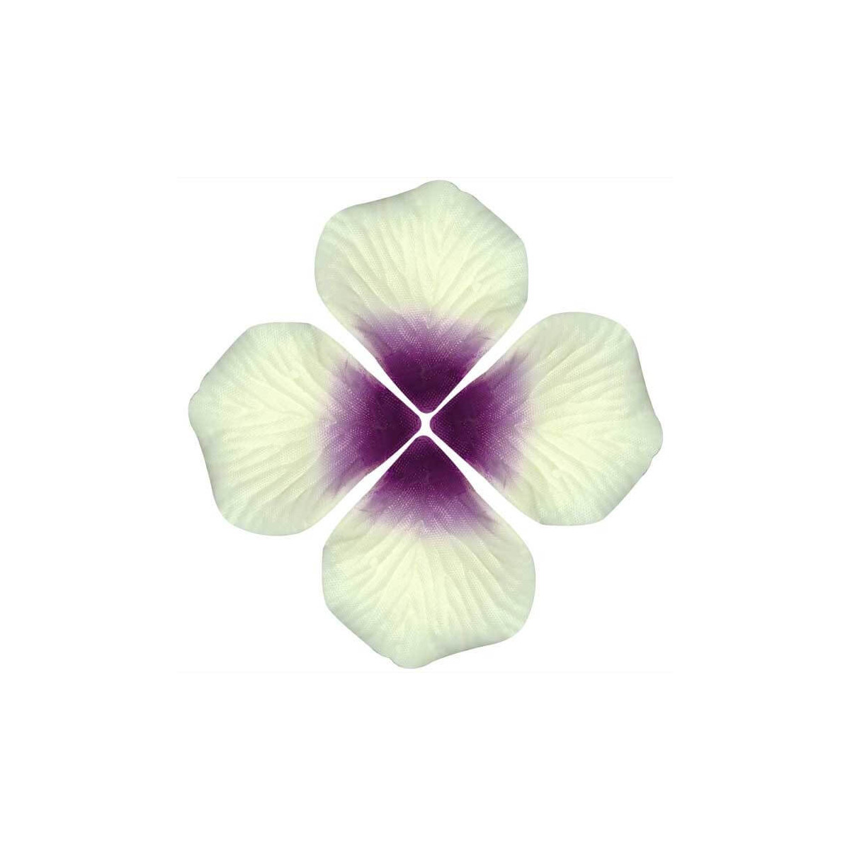 Pétales de rose artificiels blancs et violets pour la décoration d'événements