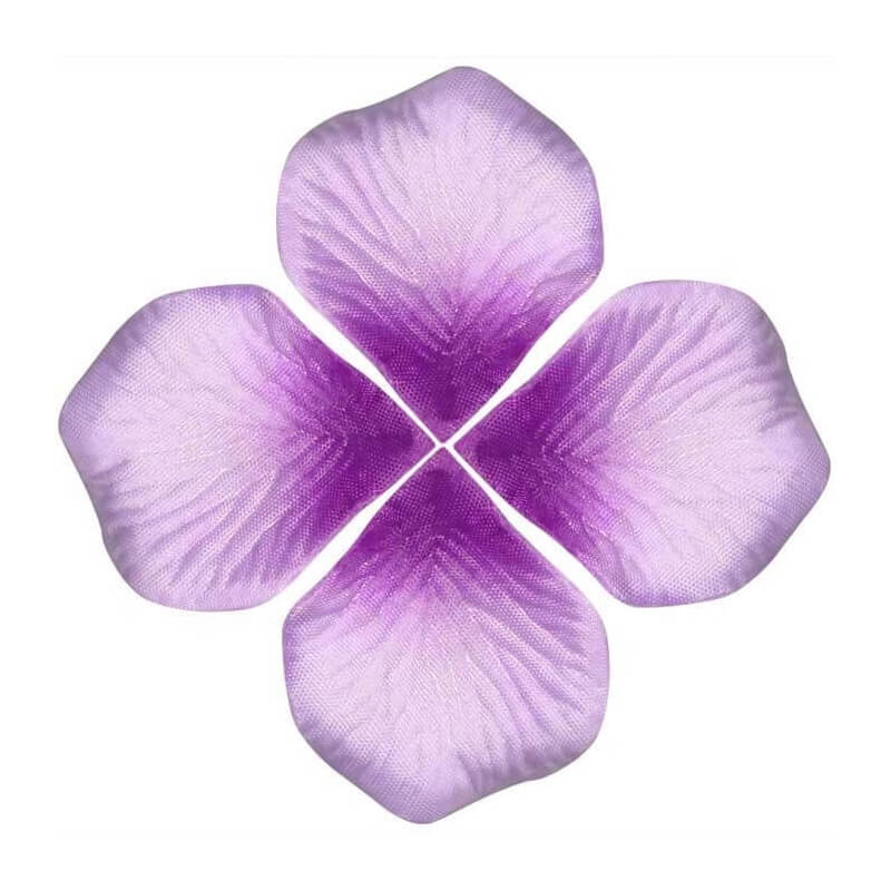 Pétales de rose artificiels en tons lilas pour des célébrations spéciales