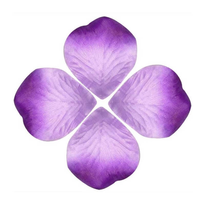 Pétales de rose artificiels en couleur lilas pour décoration