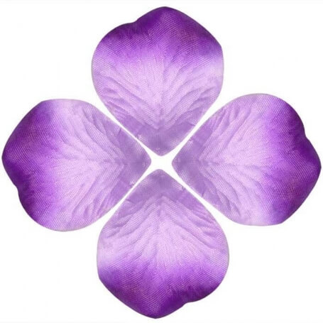 Pétales de rose artificiels en couleur lilas pour décoration