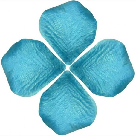 Pétales de rose bleu turquoise pour décorer des fêtes et des événements