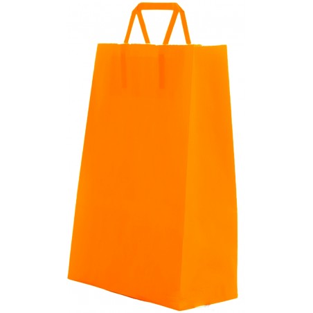 Sac En Papier De Cellulose De Couleur Orange Avec Poignée...