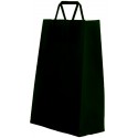 Sac en papier cellulose noir avec poignée plate