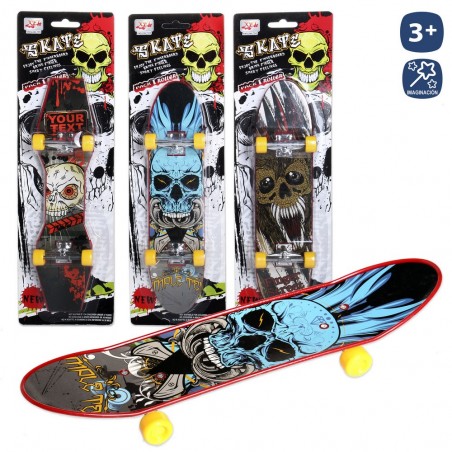 Skateboard décoré 3 c 27 cm