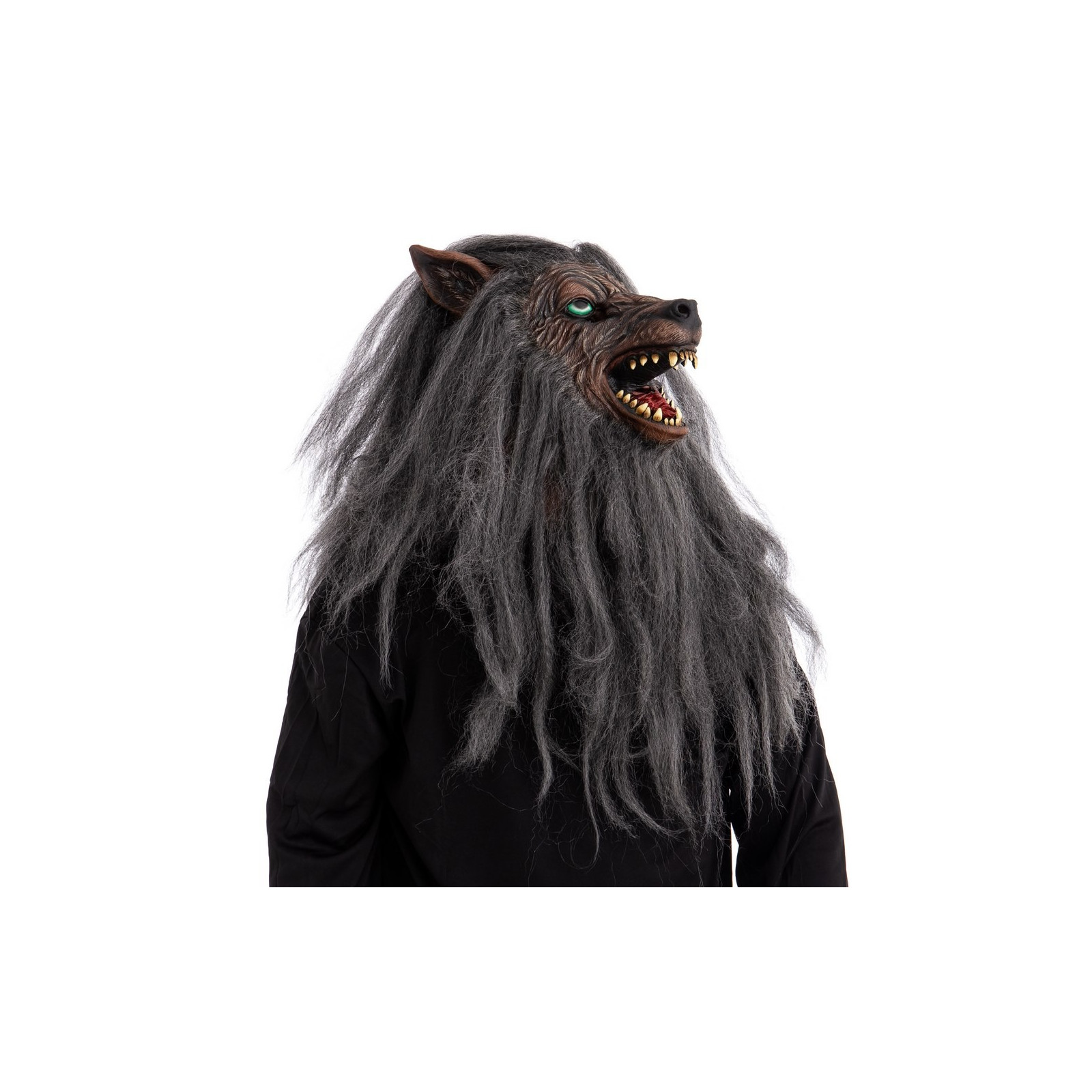 Masque tête de loup en latex 35 x 37 x 70 cm
