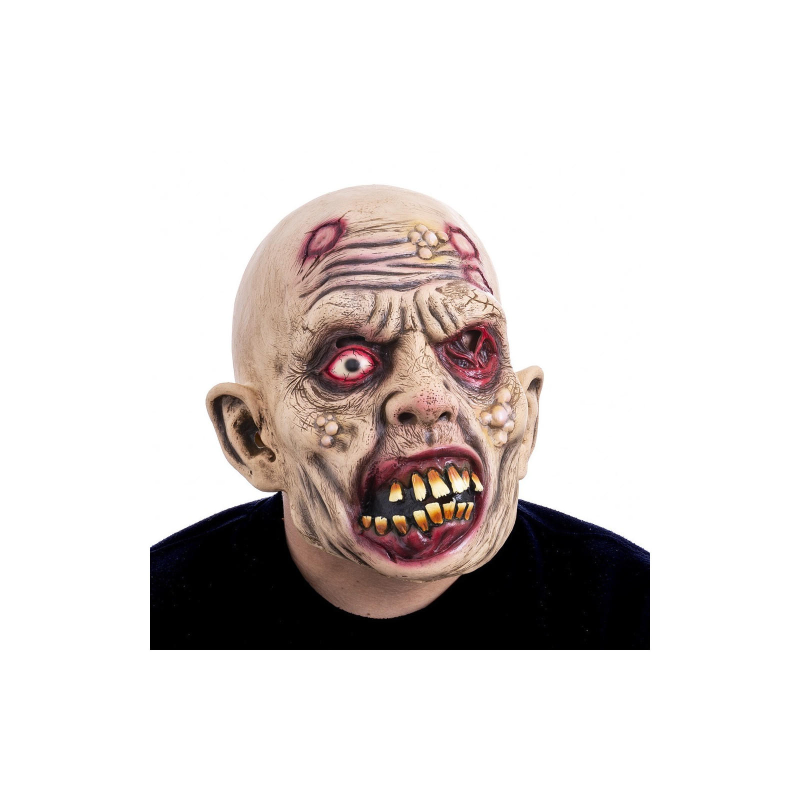 Masque tête de zombie en latex 24 x 20 x 26 cm