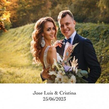 Bonbonnière personnalisée avec photo et texte pour mariages baptêmes communions anniversaires et compagnie
