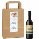 Vin personnalisé avec photo et texte pour le baptême d'un garçon