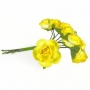 Fleur en papier jaune et blanc