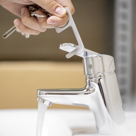 Porte-clés hygiénique anti-contact en acier inoxydable