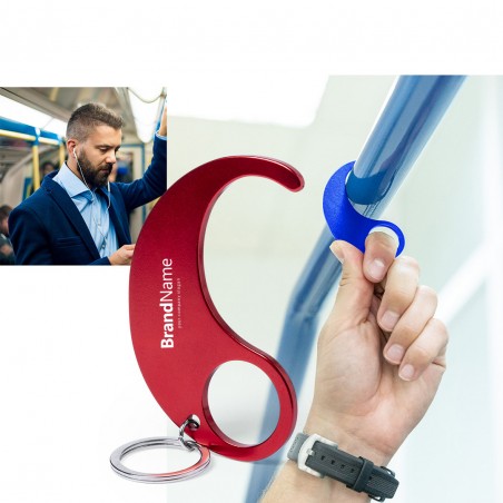 Porte-clés hygiénique anti-contact en aluminium résistant