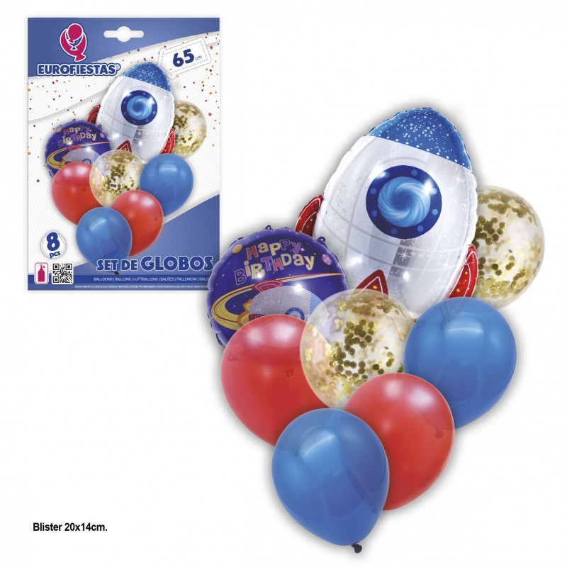 Set de ballons fusée spatiale