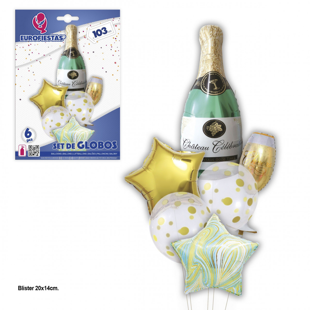 Set de ballons bouteille de cava