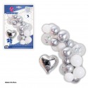 Arche de ballons organiques blancs plats corazon