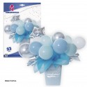 Ensemble de ballons avec vase bleu