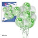Ensemble de 10 ballons marbrés et confettis verts