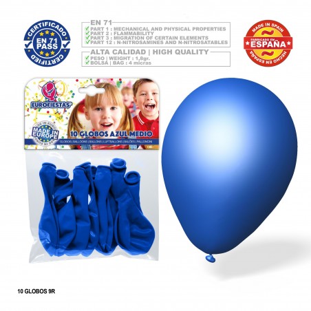 Ballons bleu moyen 10 paq24u c 360u