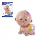 Ballon en aluminium rose pour bébé 75 cm
