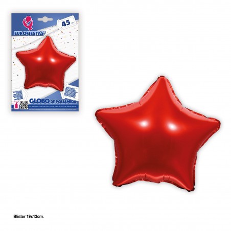 Ballon polyamide étoile rouge 45cm