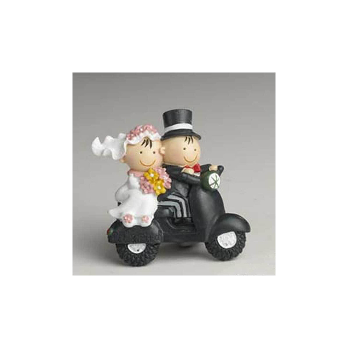 Aimant avec figurine de mariés de mariage