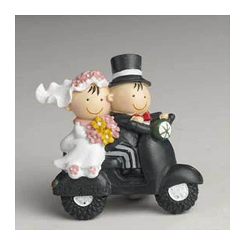 Aimant avec figurine de mariés de mariage