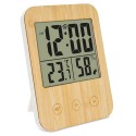 Thermomètre hygromètre en bambou birman