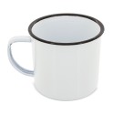 Mug en métal émaillé rétro à rebord