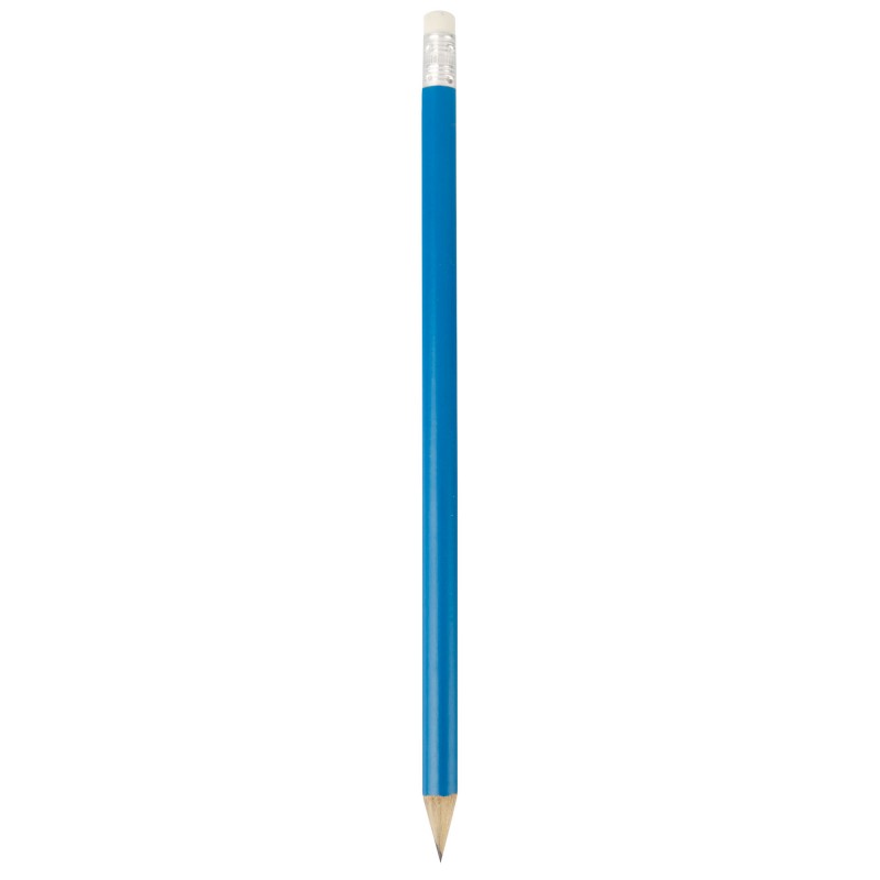 Crayon En Bois Bleu Avec Gomme