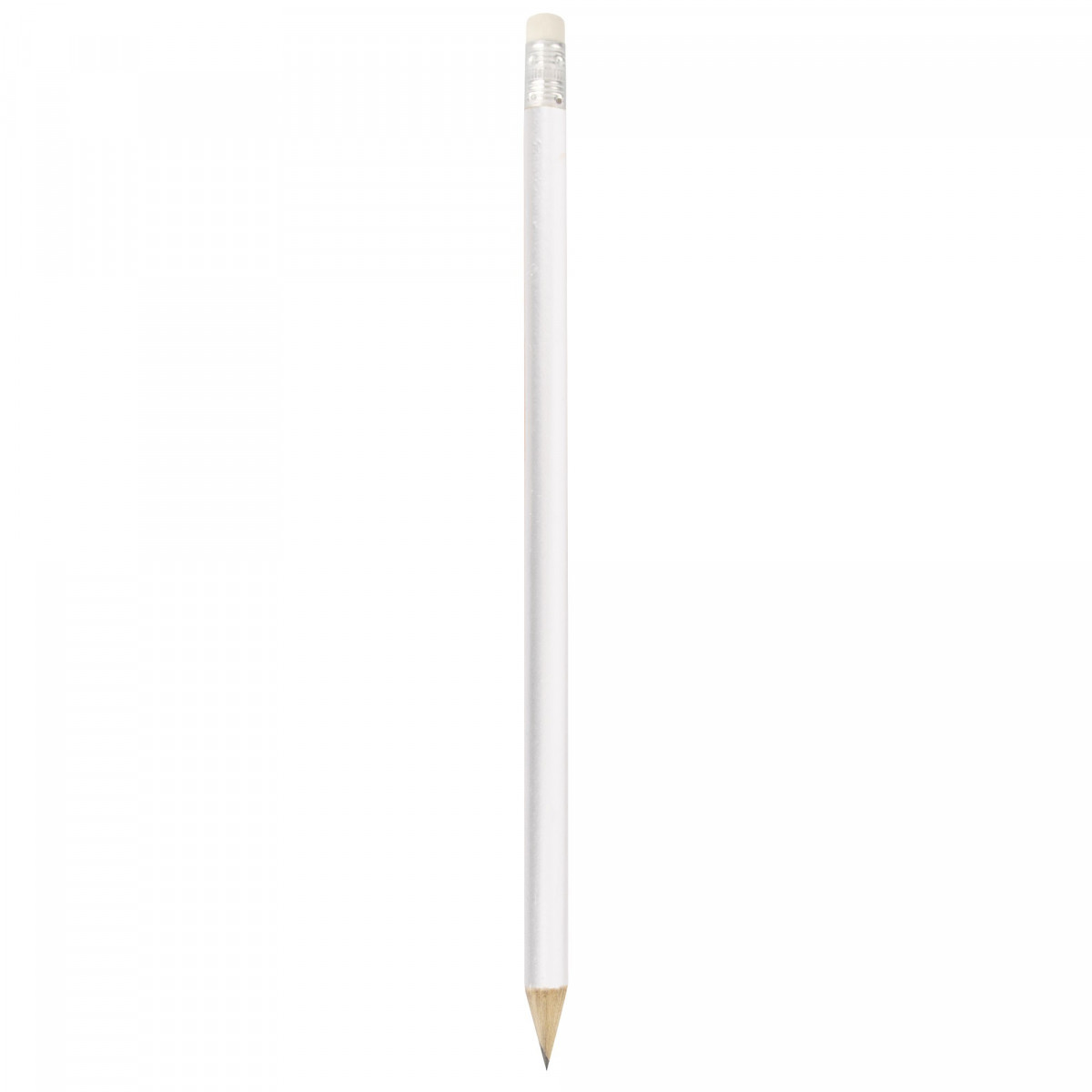 Crayon en bois blanc avec gomme