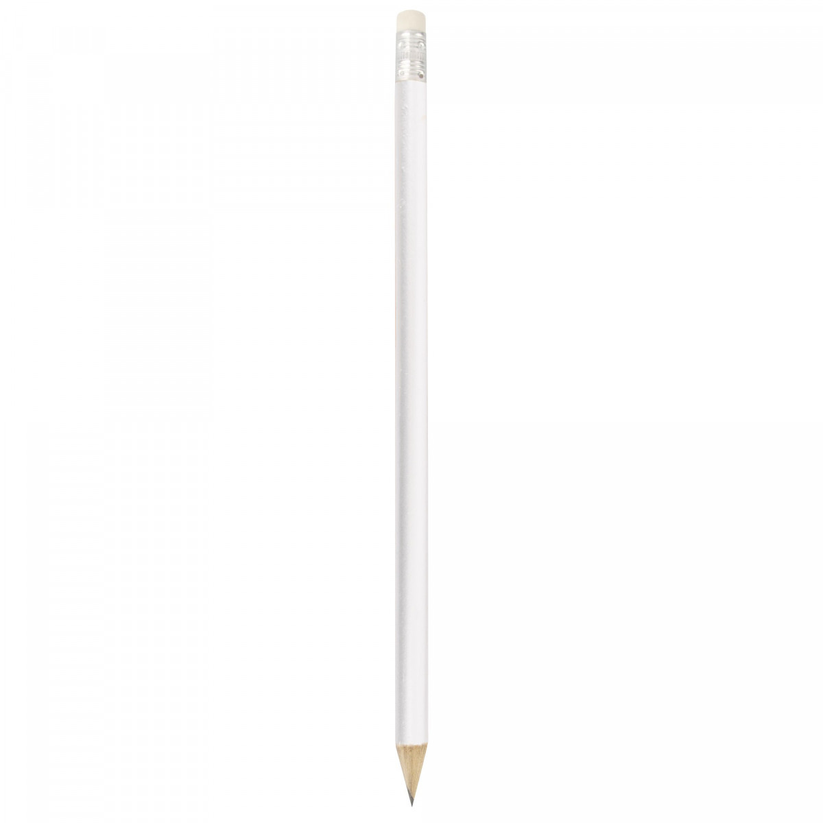 Crayon en bois blanc avec gomme