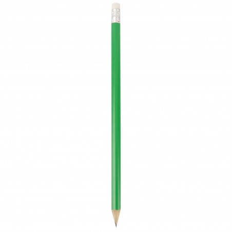 Crayon en bois vert avec gomme