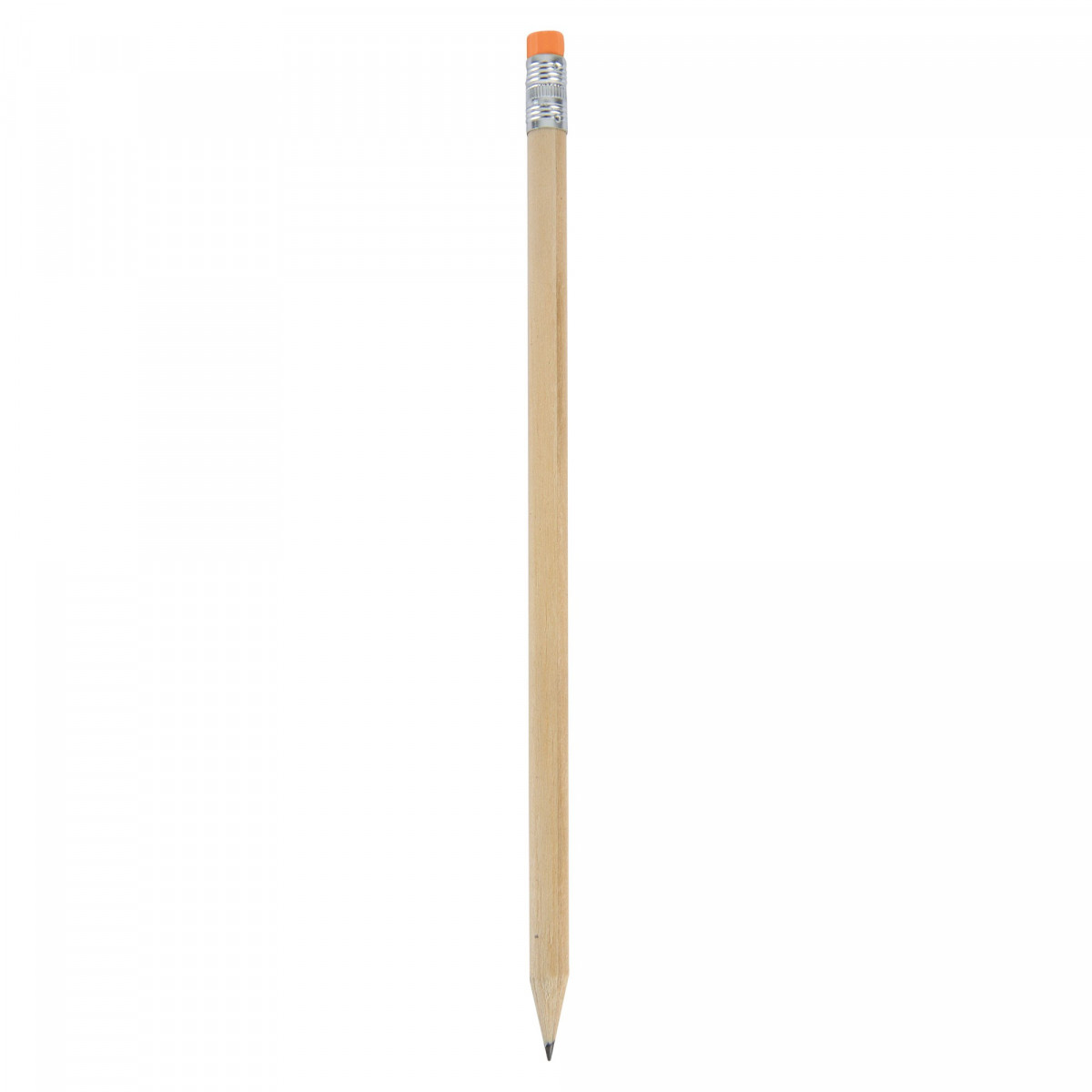 Crayon en bois avec caoutchouc orange