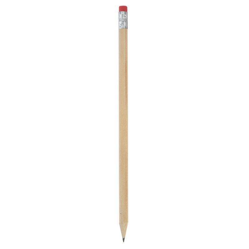 Crayon en bois avec gomme rouge